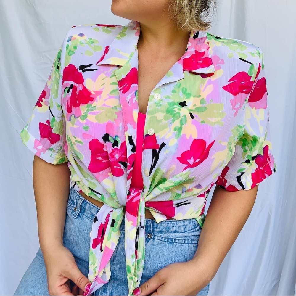 Vintage Alia Petites Button Up